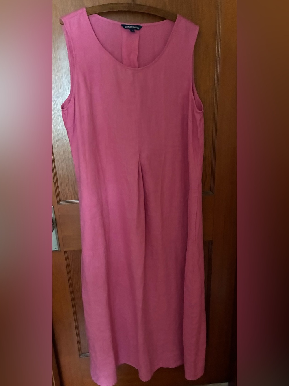 TravelSmith Fuschia Linen A-line Dress - Picture 2 of 5